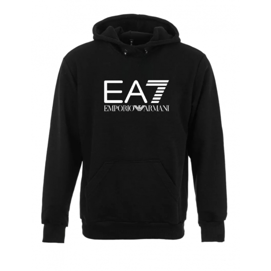 ΦΟΥΤΕΡ ΚΟΥΚΟΥΛΑ 100% COTTON - ΜΑΥΡΟ - EA7 ΜΕΓΑΛΟ