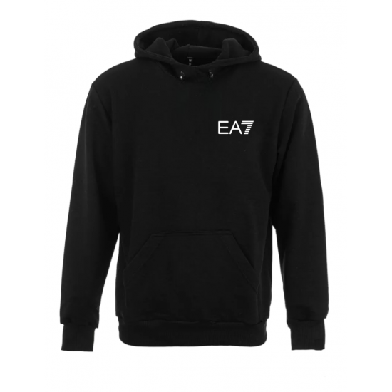 ΦΟΥΤΕΡ ΚΟΥΚΟΥΛΑ 100% COTTON - ΜΑΥΡΟ - EA7 ΜΙΚΡΟ