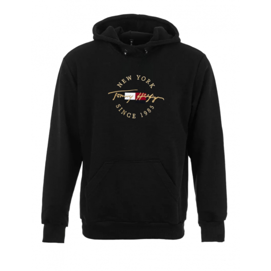 ΦΟΥΤΕΡ ΚΟΥΚΟΥΛΑ 100% COTTON - ΜΑΥΡΟ - TOMMY NEW YORK ΜΕΓΑΛΟ
