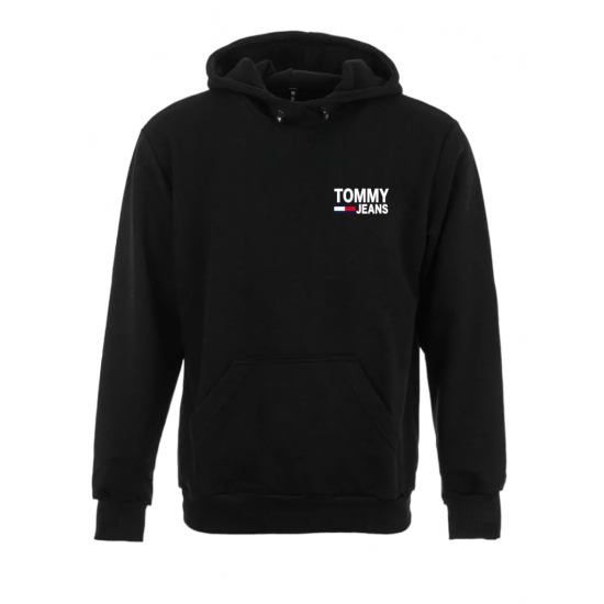 ΦΟΥΤΕΡ ΚΟΥΚΟΥΛΑ 100% COTTON - ΜΑΥΡΟ - TOMMY JEANS ΜΙΚΡΟ