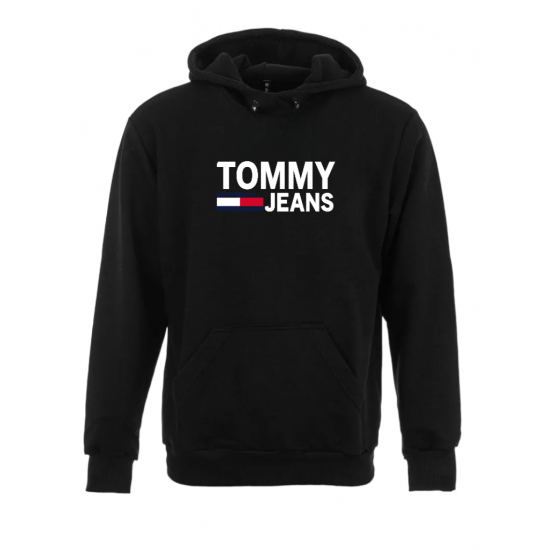 ΦΟΥΤΕΡ ΚΟΥΚΟΥΛΑ 100% COTTON - ΜΑΥΡΟ - TOMMY JEANS ΜΕΓΑΛΟ