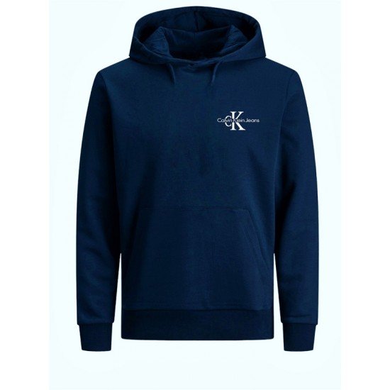 ΦΟΥΤΕΡ ΚΟΥΚΟΥΛΑ 100% COTTON - ΜΠΛΕ ΣΚΟΥΡΟ - CALVIN KLEIN ΜΙΚΡΟ