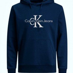 ΦΟΥΤΕΡ ΚΟΥΚΟΥΛΑ 100% COTTON - ΜΠΛΕ ΣΚΟΥΡΟ - CALVIN KLEIN ΜΕΓΑΛΟ