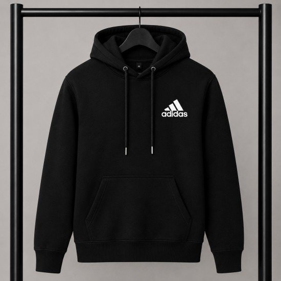 PREMIUM COTTON ΦΟΥΤΕΡ ΜΕ ΚΟΥΚΟΥΛΑ | ΜΑΥΡΟ ADIDAS ΜΙΚΡΟ ΛΟΓΟΤΥΠΟ