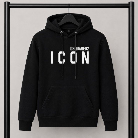 PREMIUM COTTON ΦΟΥΤΕΡ ΜΕ ΚΟΥΚΟΥΛΑ | ΜΑΥΡΟ ICON ΜΕΓΑΛΟ ΛΟΓΟΤΥΠΟ