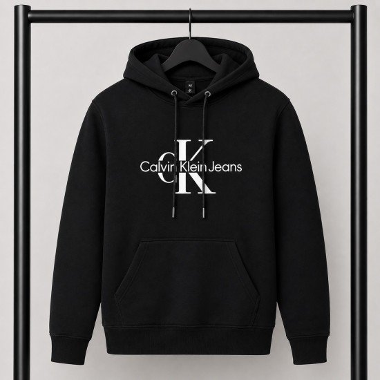 PREMIUM COTTON ΦΟΥΤΕΡ ΜΕ ΚΟΥΚΟΥΛΑ | ΜΑΥΡΟ CALVIN KLEIN ΜΕΓΑΛΟ ΛΟΓΟΤΥΠΟ