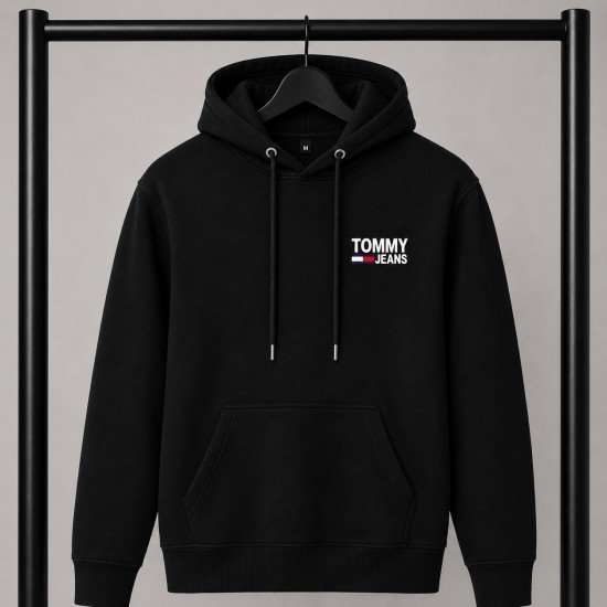 PREMIUM COTTON ΦΟΥΤΕΡ ΜΕ ΚΟΥΚΟΥΛΑ | ΜΑΥΡΟ TOMMY JEANS ΜΙΚΡΟ ΛΟΓΟΤΥΠΟ