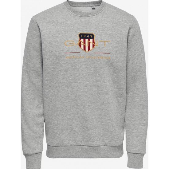 ΦΟΥΤΕΡ ΛΑΙΜΟΚΟΨΗ 100% COTTON - ΓΚΡΙ - GANT ΜΕΓΑΛΟ