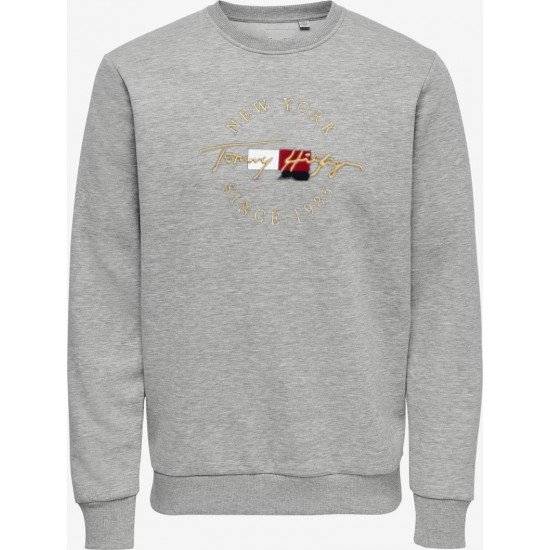 ΦΟΥΤΕΡ ΛΑΙΜΟΚΟΨΗ 100% COTTON - ΓΚΡΙ - TOMMY NEW YORK ΜΕΓΑΛΟ