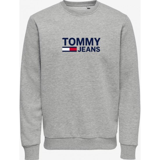 ΦΟΥΤΕΡ ΛΑΙΜΟΚΟΨΗ 100% COTTON - ΓΚΡΙ - TOMMY JEANS ΜΕΓΑΛΟ