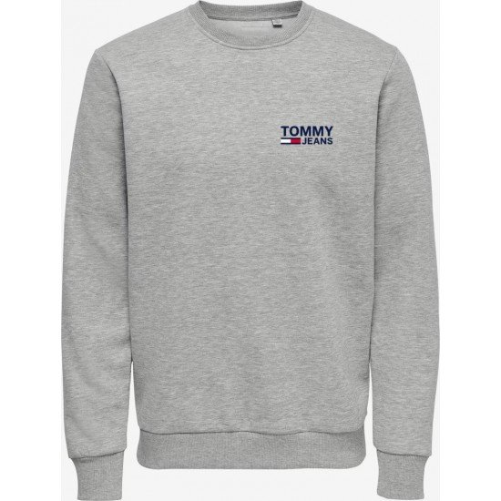 ΦΟΥΤΕΡ ΛΑΙΜΟΚΟΨΗ 100% COTTON - ΓΚΡΙ - TOMMY JEANS ΜΙΚΡΟ
