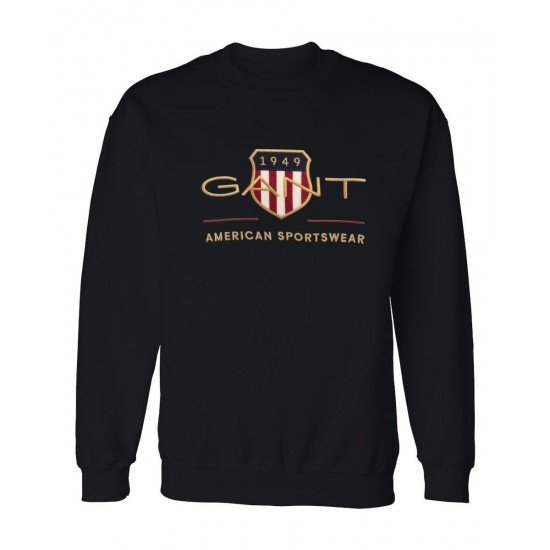 ΦΟΥΤΕΡ ΛΑΙΜΟΚΟΨΗ 100% COTTON - ΜΑΥΡΟ - GANT ΜΕΓΑΛΟ