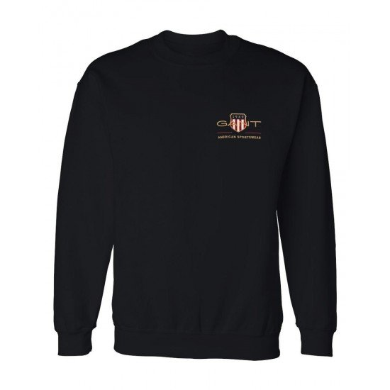 ΦΟΥΤΕΡ ΛΑΙΜΟΚΟΨΗ 100% COTTON - ΜΑΥΡΟ - GANT ΜΙΚΡΟ