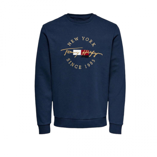 ΦΟΥΤΕΡ ΛΑΙΜΟΚΟΨΗ 100% COTTON - ΜΠΛΕ ΣΚΟΥΡΟ - TOMMY NEW YORK ΜΕΓΑΛΟ