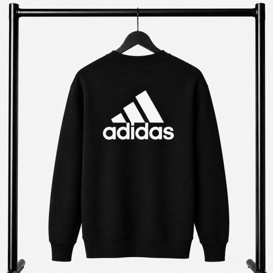 PREMIUM COTTON ΦΟΥΤΕΡ ΜΕ ΛΑΙΜΟΚΟΨΗ| ΜΑΥΡΟ ADIDAS ΜΕΓΑΛΟ ΛΟΓΟΤΥΠΟ