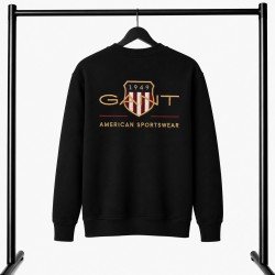 PREMIUM COTTON ΦΟΥΤΕΡ ΜΕ ΛΑΙΜΟΚΟΨΗ| ΜΑΥΡΟ GANT ΜΕΓΑΛΟ ΛΟΓΟΤΥΠΟ