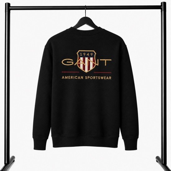 PREMIUM COTTON ΦΟΥΤΕΡ ΜΕ ΛΑΙΜΟΚΟΨΗ| ΜΑΥΡΟ GANT ΜΕΓΑΛΟ ΛΟΓΟΤΥΠΟ