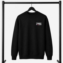PREMIUM COTTON ΦΟΥΤΕΡ ΜΕ ΛΑΙΜΟΚΟΨΗ| ΜΑΥΡΟ TOMMY JEANS ΜΙΚΡΟ ΛΟΓΟΤΥΠΟ