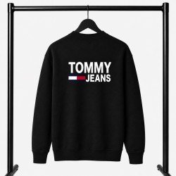 PREMIUM COTTON ΦΟΥΤΕΡ ΜΕ ΛΑΙΜΟΚΟΨΗ| ΜΑΥΡΟ TOMMY JEANS ΜΕΓΑΛΟ ΛΟΓΟΤΥΠΟ