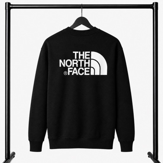 PREMIUM COTTON ΦΟΥΤΕΡ ΜΕ ΛΑΙΜΟΚΟΨΗ| ΜΑΥΡΟ THE NORTH FACE ΜΕΓΑΛΟ ΛΟΓΟΤΥΠΟ