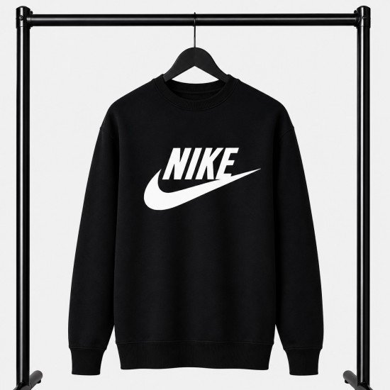 PREMIUM COTTON ΦΟΥΤΕΡ ΜΕ ΛΑΙΜΟΚΟΨΗ| ΜΑΥΡΟ NIKE ΜΕΓΑΛΟ ΛΟΓΟΤΥΠΟ