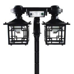 ΔΙΠΛΟ ΗΛΙΑΚΟ ΦΩΤΙΣΤΙΚΟ ΦΑΝΑΡΑΚΙ LED SMD ΛΕΥΚΟΥ ΦΩΤΙΣΜΟΥ JD-2218 - ΜΑΥΡΟ