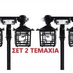ΔΙΠΛΟ ΗΛΙΑΚΟ ΦΩΤΙΣΤΙΚΟ ΦΑΝΑΡΑΚΙ LED SMD ΛΕΥΚΟΥ ΦΩΤΙΣΜΟΥ JD-2218 - ΜΑΥΡΟ