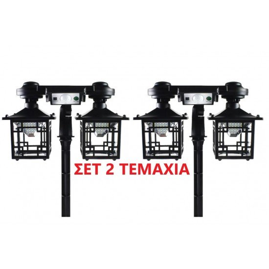 ΔΙΠΛΟ ΗΛΙΑΚΟ ΦΩΤΙΣΤΙΚΟ ΦΑΝΑΡΑΚΙ LED SMD ΛΕΥΚΟΥ ΦΩΤΙΣΜΟΥ JD-2218 - ΜΑΥΡΟ