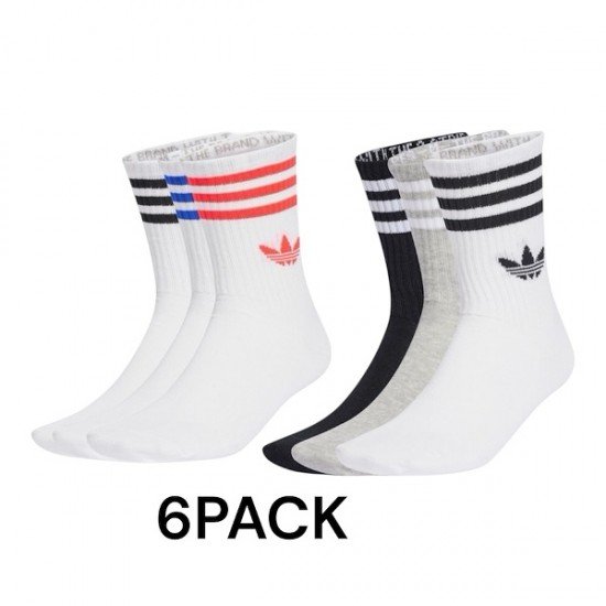 ΚΑΛΤΣΕΣ ADIDAS ORIGINALS - ΠΑΚΕΤΟ 6 ΤΕΜΑΧΙΩΝ - P30