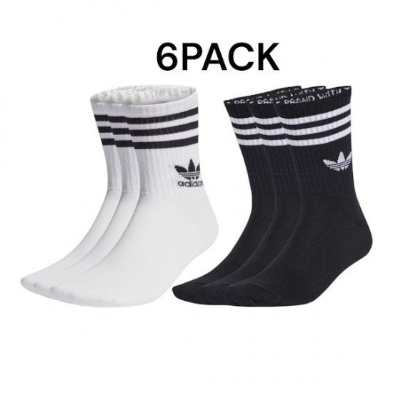 ΚΑΛΤΣΕΣ ADIDAS ORIGINALS - ΠΑΚΕΤΟ 6 ΤΕΜΑΧΙΩΝ - P33