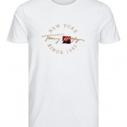 ΚΟΝΤΟΜΑΝΙΚΗ ΜΠΛΟΥΖΑ ΑΠΟ 100% ΒΑΜΒΑΚΙ ΜΕ ΧΡΥΣΟ LOGO - ΛΕΥΚΟ - TM NEW YORK