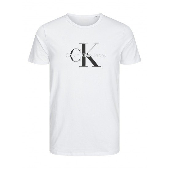 T-SHIRT 100% ΒΑΜΒΑΚΙ ΜΕ LOGO - ΛΕΥΚΟ - CALVIN KLEIN ΜΕΓΑΛΟ T-SHIRT 100% ΒΑΜΒΑΚΙ ΜΕ LOGO - ΛΕΥΚΟ - CALVIN KLEIN ΜΕΓΑΛΟ