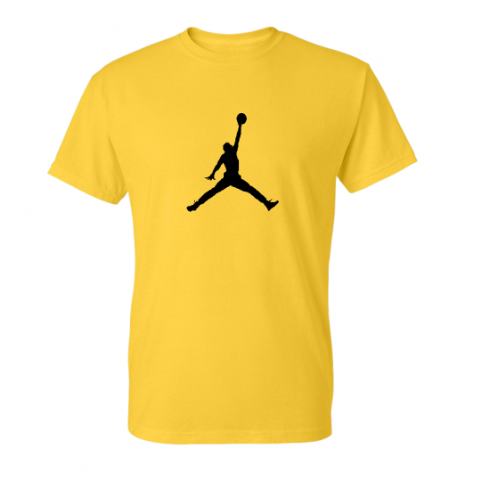 T-SHIRT 100% ΒΑΜΒΑΚΙ ΜΕ LOGO - ΚΙΤΡΙΝΟ - ΤΖΟΡΝΤΑΝ ΜΕΓΑΛΟ