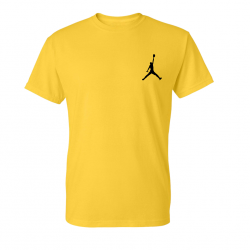 T-SHIRT 100% ΒΑΜΒΑΚΙ ΜΕ LOGO - ΚΙΤΡΙΝΟ - ΤΖΟΡΝΤΑΝ ΜΙΚΡΟ