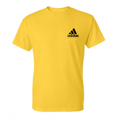 T-SHIRT 100% ΒΑΜΒΑΚΙ ΜΕ LOGO - ΚΙΤΡΙΝΟ - ΓΡΑΜΜΕΣ ΜΙΚΡΟ