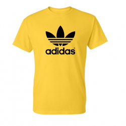 T-SHIRT 100% ΒΑΜΒΑΚΙ ΜΕ LOGO - ΚΙΤΡΙΝΟ - ΤΡΙΦΥΛΛΙ ΜΕΓΑΛΟ