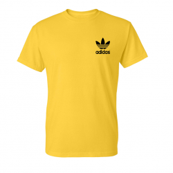 T-SHIRT 100% ΒΑΜΒΑΚΙ ΜΕ LOGO - ΚΙΤΡΙΝΟ - ΤΡΙΦΥΛΛΙ ΜΙΚΡΟ