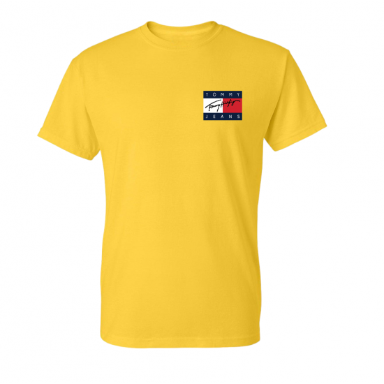 T-SHIRT 100% ΒΑΜΒΑΚΙ ΜΕ LOGO - ΚΙΤΡΙΝΟ - TOMMY JEANS ΜΙΚΡΟ T-SHIRT 100% ΒΑΜΒΑΚΙ ΜΕ LOGO - ΚΙΤΡΙΝΟ - TOMMY JEANS ΜΙΚΡΟ