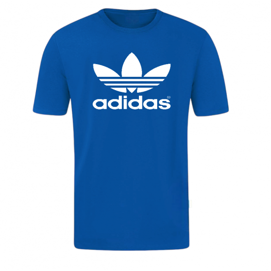 T-SHIRT 100% ΒΑΜΒΑΚΙ ΜΕ LOGO - ΜΠΛΕ ΡΟΥΑ - ΤΡΙΦΥΛΛΙ ΜΕΓΑΛΟ