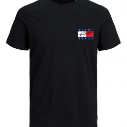 T-SHIRT 100% ΒΑΜΒΑΚΙ ΜΕ LOGO - ΜΑΥΡΟ - TOMMY JEANS ΜΙΚΡΟ