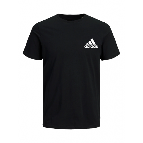 T-SHIRT 100% ΒΑΜΒΑΚΙ ΜΕ LOGO - ΜΑΥΡΟ - ΓΡΑΜΜΕΣ ΜΙΚΡΟ