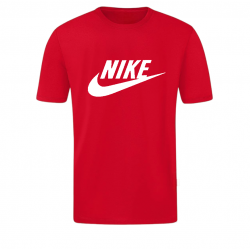 T-SHIRT 100% ΒΑΜΒΑΚΙ ΜΕ LOGO - ΚΟΚΚΙΝΟ - NIKE ΜΕΓΑΛΟ
