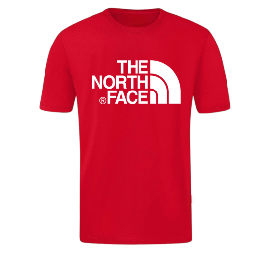 T-SHIRT 100% ΒΑΜΒΑΚΙ ΜΕ LOGO - ΚΟΚΚΙΝΟ - THE NORTH FACE ΜΕΓΑΛΟ