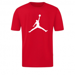 T-SHIRT 100% ΒΑΜΒΑΚΙ ΜΕ LOGO - ΚΟΚΚΙΝΟ - ΤΖΟΡΝΤΑΝ ΜΕΓΑΛΟ