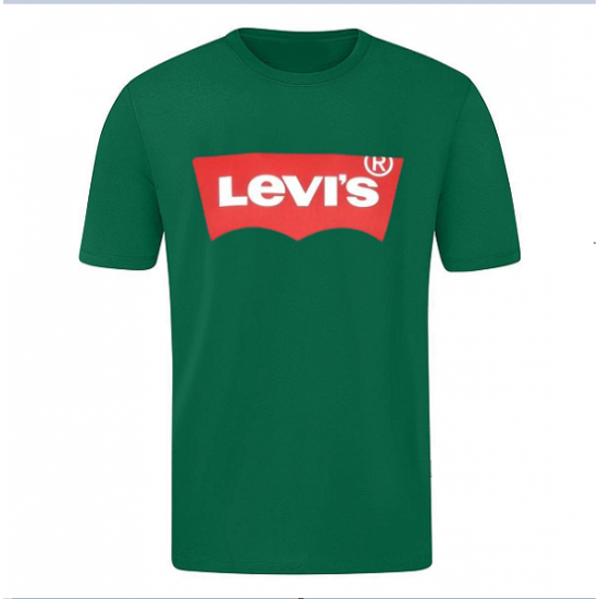 T-SHIRT 100% ΒΑΜΒΑΚΙ ΜΕ LOGO - ΠΡΑΣΙΝΟ - LEVIS ΜΕΓΑΛΟ