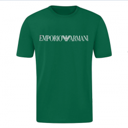 T-SHIRT 100% ΒΑΜΒΑΚΙ ΜΕ LOGO - ΠΡΑΣΙΝΟ - EMPORIO