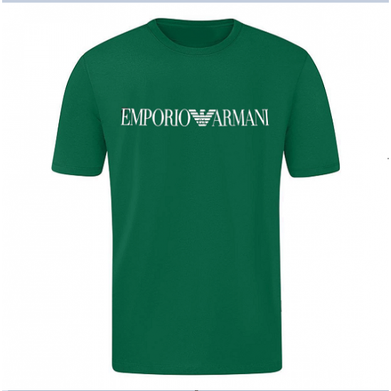 T-SHIRT 100% ΒΑΜΒΑΚΙ ΜΕ LOGO - ΠΡΑΣΙΝΟ - EMPORIO