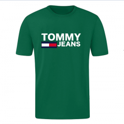 T-SHIRT 100% ΒΑΜΒΑΚΙ ΜΕ LOGO - ΠΡΑΣΙΝΟ - TOMMY JEANS ΜΕΓΑΛΟ