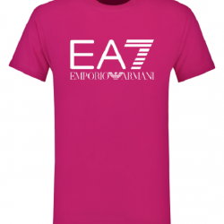 ΚΟΝΤΟΜΑΝΙΚΗ ΜΠΛΟΥΖΑ ΑΠΟ 100% ΒΑΜΒΑΚΙ ΜΕ ΛΕΥΚΟ LOGO - ΦΟΥΞΙΑ - EA7