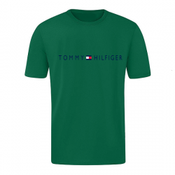 T-SHIRT 100% ΒΑΜΒΑΚΙ ΜΕ LOGO - ΠΡΑΣΙΝΟ - TOMMY 1985